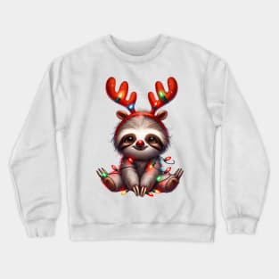 Christmas Red Nose Sloth Crewneck Sweatshirt